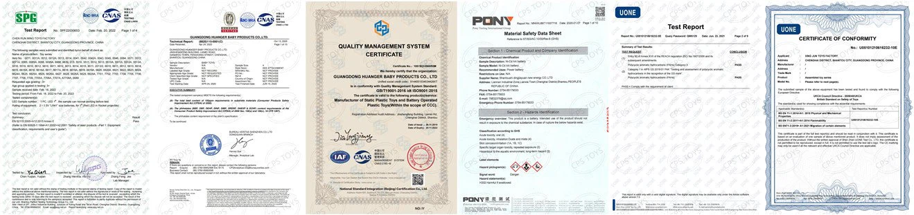 Certificado cumplimiento fidget toys export
