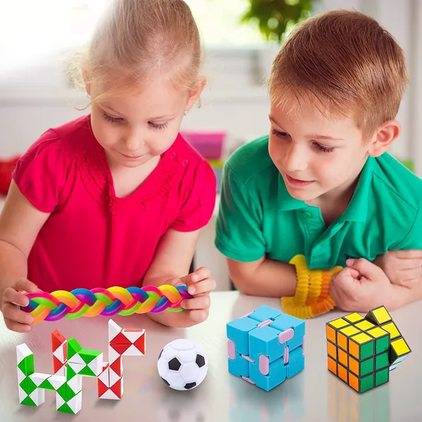 UNRESOLVED-1600576554035 50pcs Fidgets Toys Pack Anti Stress Squeeze Sensory Toys for