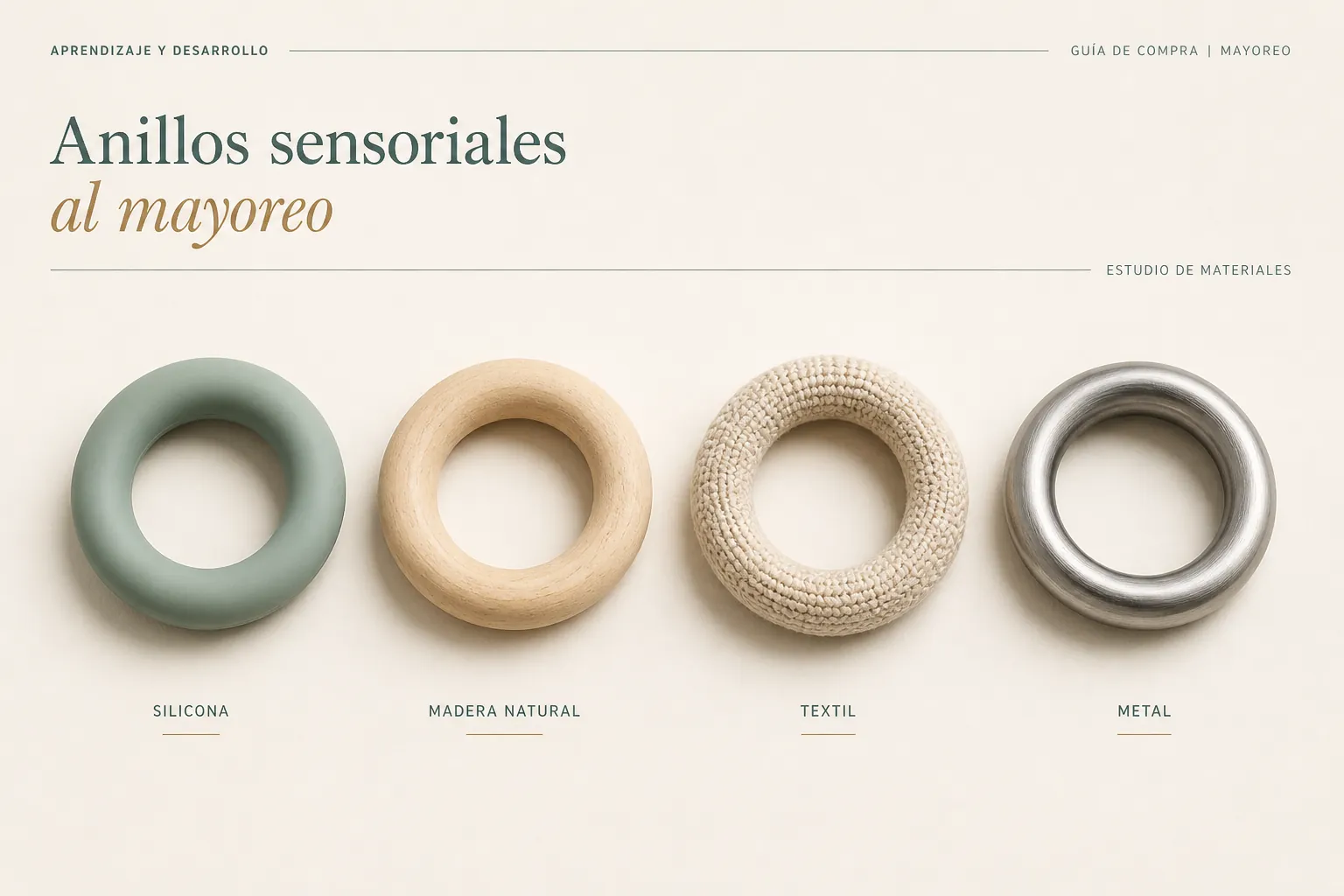 Explanatory diagram for anillos sensoriales al mayoreo: preguntas de aprendizaje y desarrollo para compr