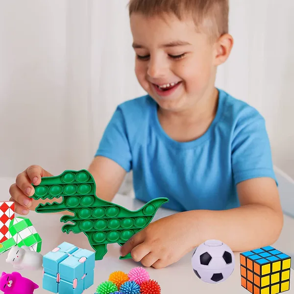 UNRESOLVED-1600576554035 50pcs Fidgets Toys Pack Anti Stress Squeeze Sensory Toys for