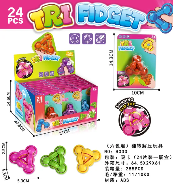 Spinner Triangular Giratorio Anti-Estrés Apretitos – Juguete Educativo de Alivio de Ansiedad para Niños y Adultos