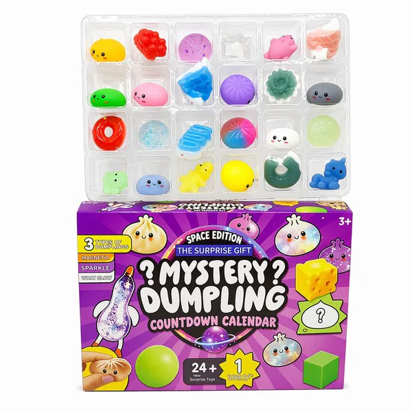 Calendario Misterioso 24 Días Dumpling & Baozi Squishy – Cuenta Regresiva Sensorial