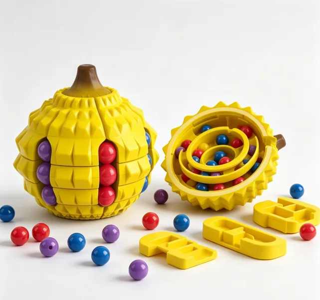 CPS351207 Durian Magic Bean Fruit Cube Stress-Relief Finger Spinner