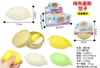 Set de 3 Dumplings Squishy de Color Sólido - Apretitos