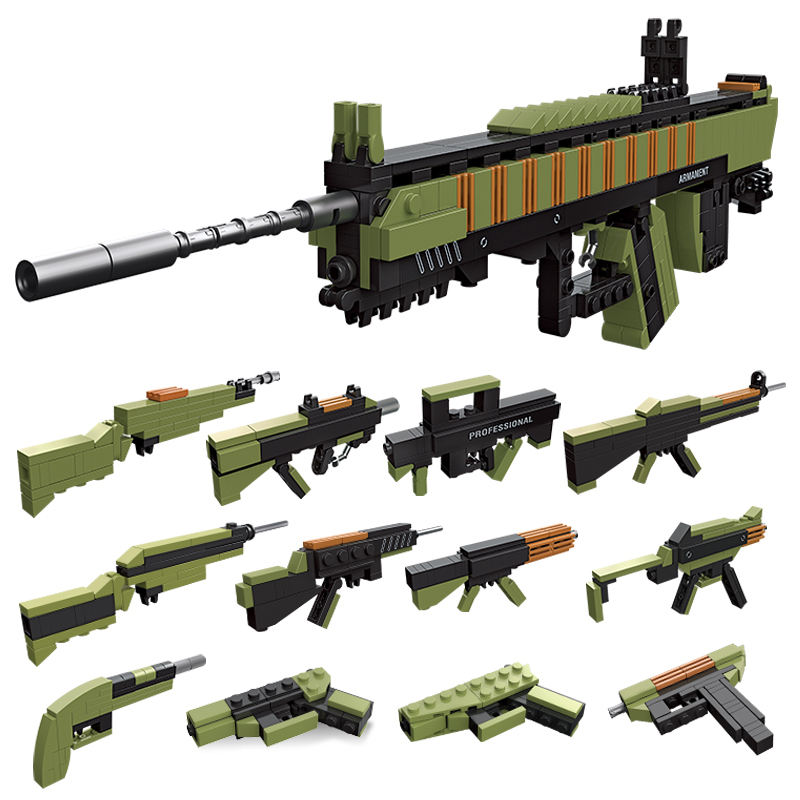 Juguete de Bloques de Construcción Pistola Giratoria Creador Poderoso 92409 (441 Pzas) 12 en 1