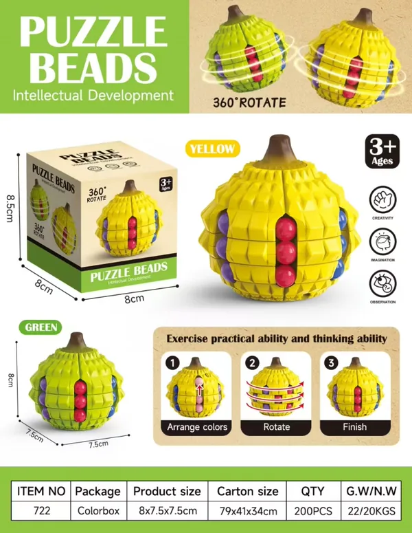 Cubo Mágico Durian – Spinner Antiestrés con Laberinto de Canicas