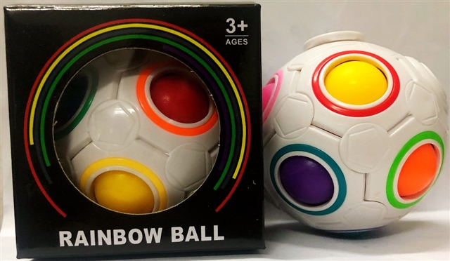 Pelota Giratoria de Alivio de Estrés 12 Orificios Arcoíris