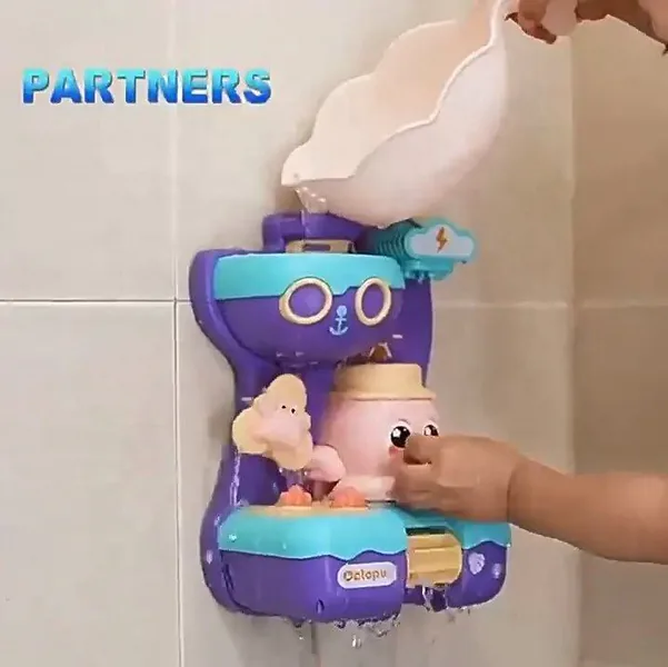 Juguete de Baño Infantil Pulpo con Rueda Giratoria