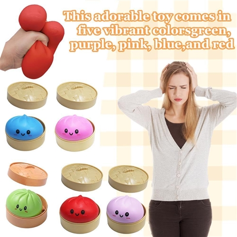 Baozi Squishy de 5 Colores – Peluche Anti-estrés en Envase Tipo Vaporera