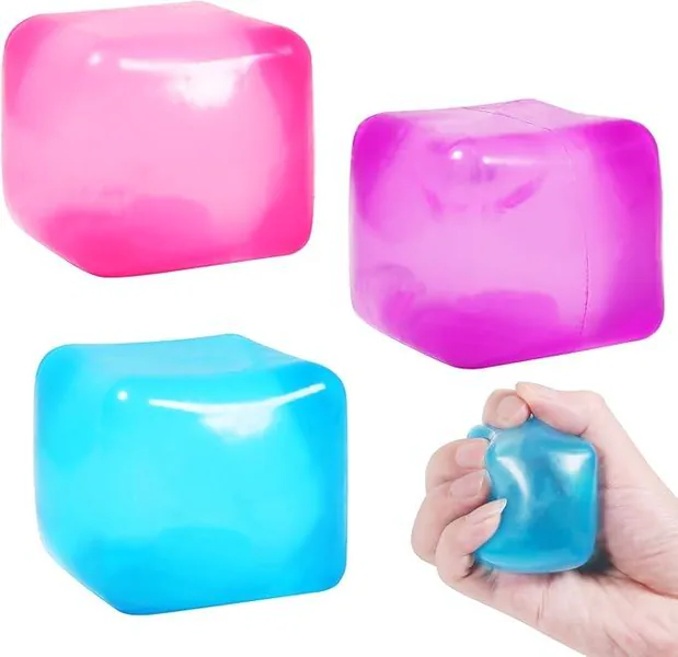 Pelota de Estrés Cubo de Hielo 7.5cm Rebotín Lento