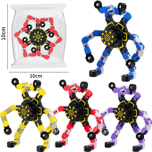 Set de Juguetes Rompecabezas Mecánicos Apretitos – Spinners, Tops y Transformaciones DIY (8*8*2.6 cm, 23.0 g)