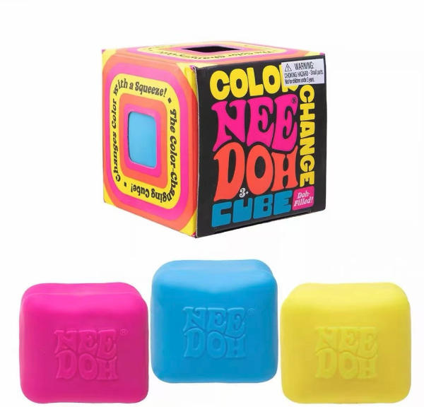 Cubo Sensorial Apretitos – Juguete Anti-Estrés de Harina, Cubo Apretable de Colores