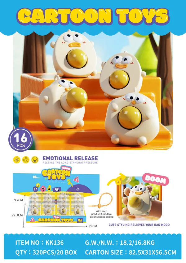 Huevo Squishy de Pollito Apretitos – Juguete Antiestrés con Huevo que Sale