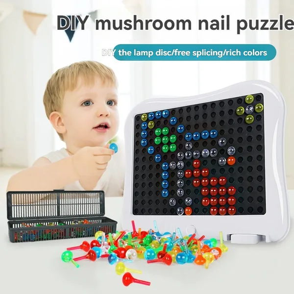 Tablero 3D de Clavos Brillantes con Setas LED