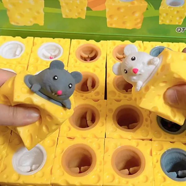 Bloque de Queso con Ratón Apretable Antiestrés